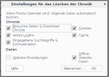 Datenschutz-Einstellungen im Firefox Teil 2